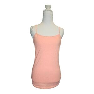 Rare Cherokee Coral Pink Built-In Bra Tank Top XL/TG 14/16